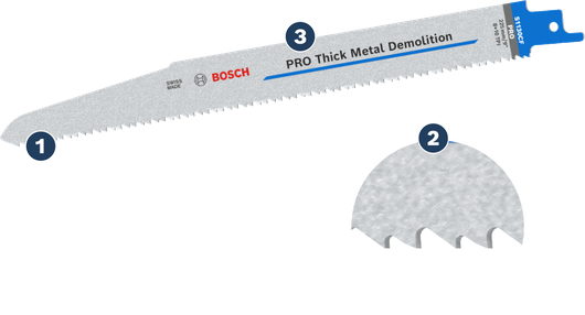 Lưỡi cưa lọng phá dỡ kim loại dày Bosch PRO.