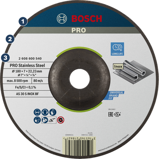 Đĩa cắt thép không gỉ Bosch PRO dành cho Inox.