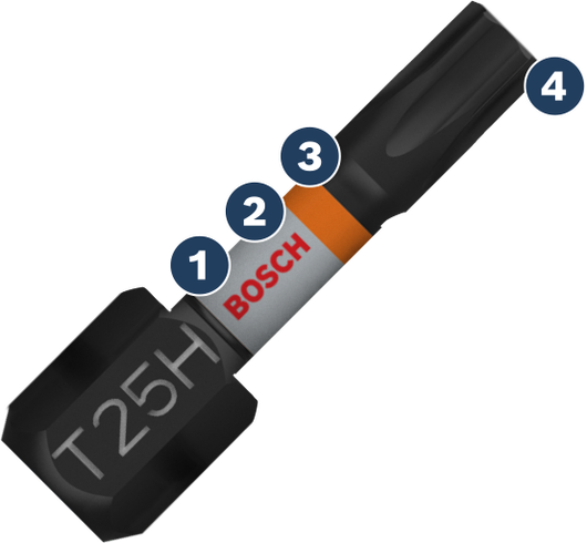 Bosch PRO TH Impact Bit T25H 25 mm.