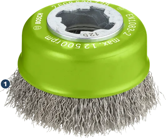 Bàn chải cốc Bosch PRO bằng thép không gỉ X-Lock 75mm.