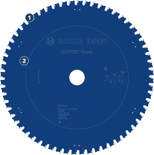 Lưỡi cưa tròn Bosch Expert Steel dùng để cắt kim loại.