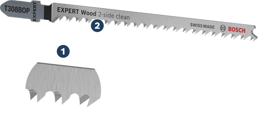 Lưỡi cưa lọng Bosch EXPERT Wood 2 mặt sạch, răng mài.