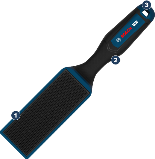 Chổi mài Bosch PRO 230 mm với tay cầm tiện dụng.