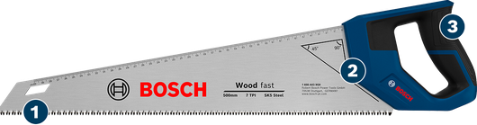 Cưa tay Bosch Wood Fast giúp cắt gỗ nhanh chóng.