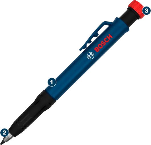 Bút chì cơ Bosch lỗ sâu, ngòi HB 2.8 mm.