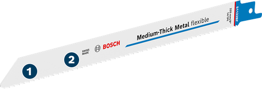 Lưỡi cưa lọng kim loại dẻo cỡ trung bình Bosch .