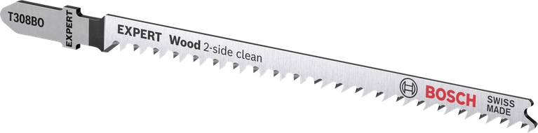 Lưỡi cưa lọng Bosch Expert T308B0 cho đường cắt gỗ sạch sẽ.