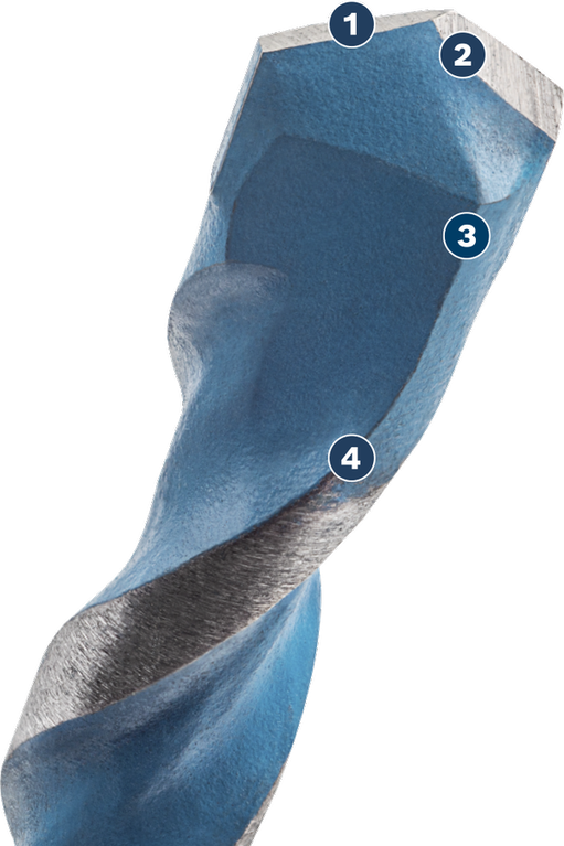 Mũi khoan Bosch EXPERT SDS plus-7X có đầu cacbua.