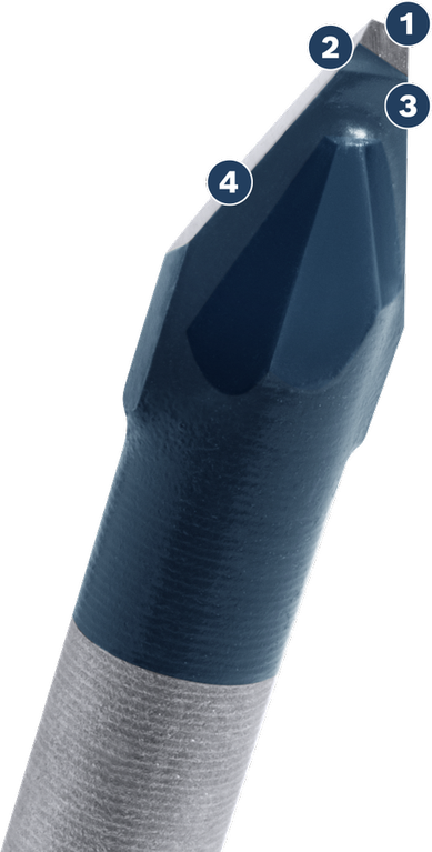 Đầu mũi khoan Bosch CYL-9 MultiConstruction.