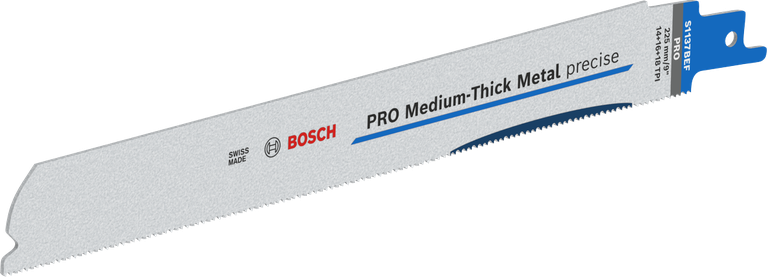 Cắt ống và thanh định hình bằng kim loại với độ bền cao Lưỡi cưa lọng chính xác Bosch PRO Medium-Thick Metal.