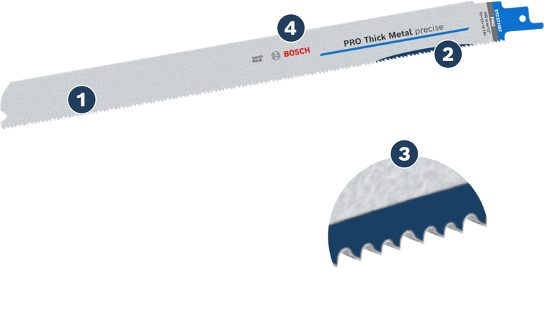 Lưỡi cắt kim loại dày Bosch PRO Thick Metal chính xác S1237HBF dùng để cắt kim loại dày.