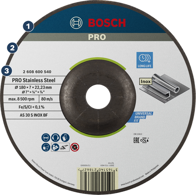 Đĩa cắt thép không gỉ Bosch PRO dành cho Inox.