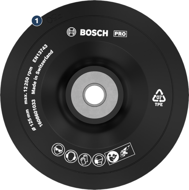 Tấm lót máy mài góc Bosch PRO 125mm.