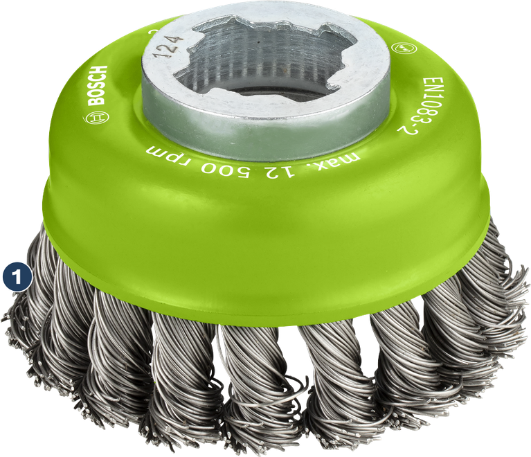 Chổi quét Bosch PRO bằng thép không gỉ X-Lock 75 mm.