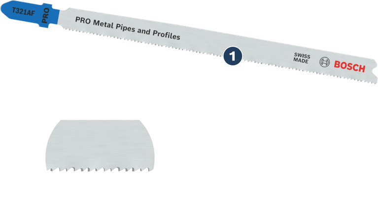 Lưỡi cưa lọng Bosch T321AF dùng cho ống kim loại và thanh kim loại.