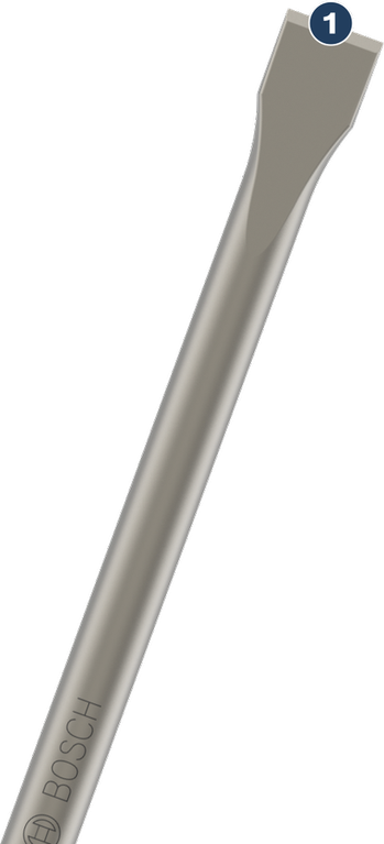 Đục phẳng Bosch SDS-plus dùng cho bê tông và nề.