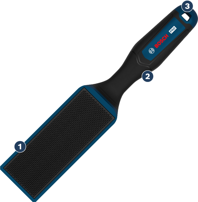 Chổi mài Bosch PRO 230 mm với tay cầm tiện dụng.