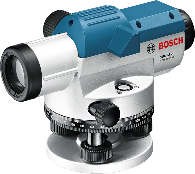 Máy thủy bình quang học Bosch GOL 32 D có độ phóng đại 32x.