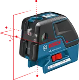 Máy cân bằng laser kết hợp Bosch GCL 25 với hai đường laser.