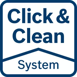 Hệ thống Click & Clean – 3 lợi ích lớn Một dạng nhìn rõ bề mặt làm việc: Bạn làm việc chính xác hơn và nhanh hơnBụi có hại được khử ngay lập tức: Bảo vệ sức khỏe của bạnÍt bụi hơn: Tuổi thọ lâu hơn của dụng cụ và các phụ kiện