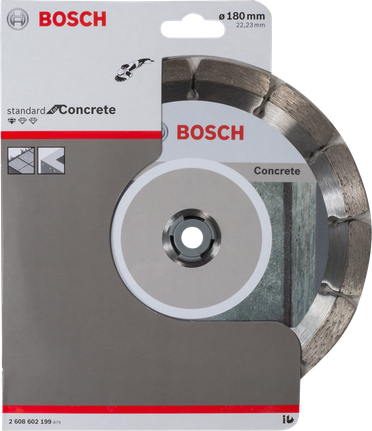 Đĩa cắt bê tông Bosch 180mm dùng cho mục đích tiêu chuẩn.