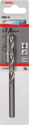 Mũi khoan kim loại Bosch 7,8mm HSS-G.