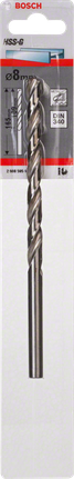 Mũi khoan kim loại HSS-G, DIN 340 Mũi khoan kim loại Bosch 8mm HSS-G.