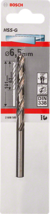 Mũi khoan kim loại Bosch 6,5mm HSS-G.
