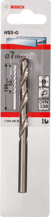 Mũi khoan kim loại Bosch 7mm HSS-G DIN 338.
