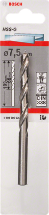 Mũi khoan kim loại Bosch 7,5 mm HSS-G.