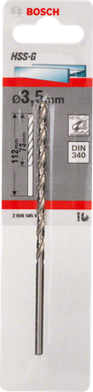 Mũi khoan kim loại HSS-G, DIN 340 Mũi khoan kim loại Bosch 3,5mm HSS-G.
