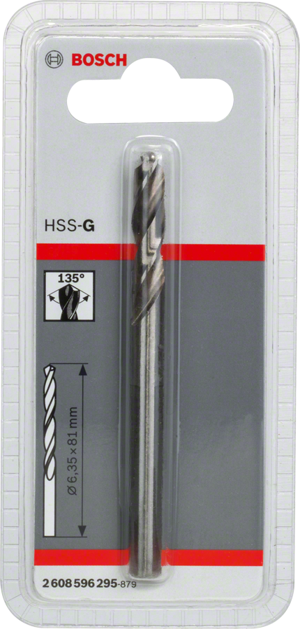 Mũi khoan dẫn hướng Bosch HSS-G 6,35 mm dùng để khoan kim loại.