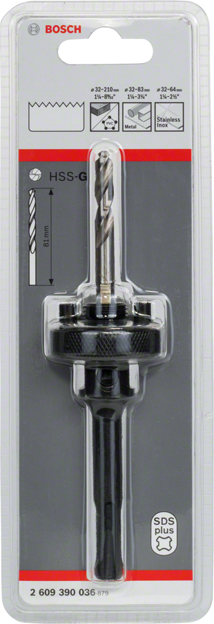 Bộ chuyển đổi Bosch SDS plus dành cho mũi khoan lỗ HSS-G.