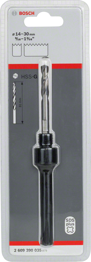Bộ chuyển đổi Bosch SDS plus 6.35 mm dùng cho mũi khoan khoét lỗ.