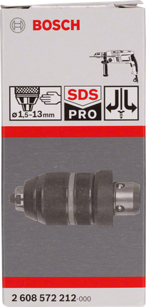 Đầu cặp không khóa với đầu nối Đầu kẹp mũi khoan Bosch SDS Pro 1.5–13mm.