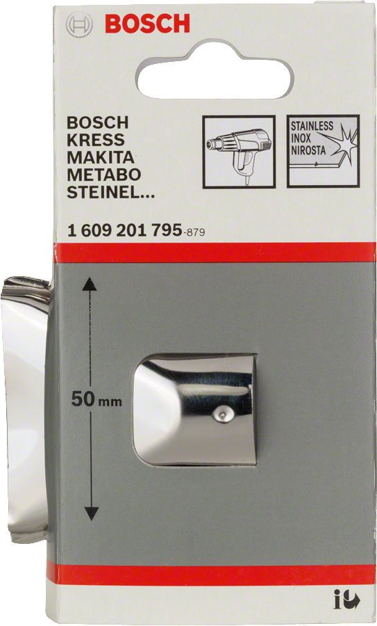 Đầu phun tia phẳng Bosch 50mm dành cho máy thổi khí nóng.