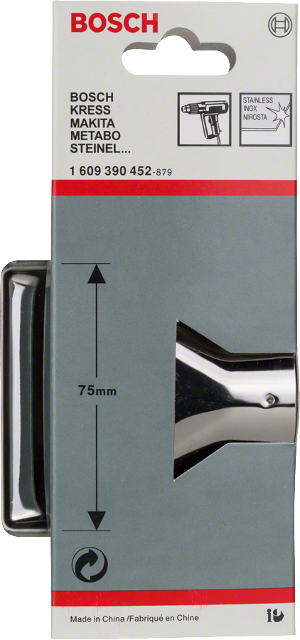Đầu phun bảo vệ kính Bosch 75mm dành cho máy thổi khí nóng.