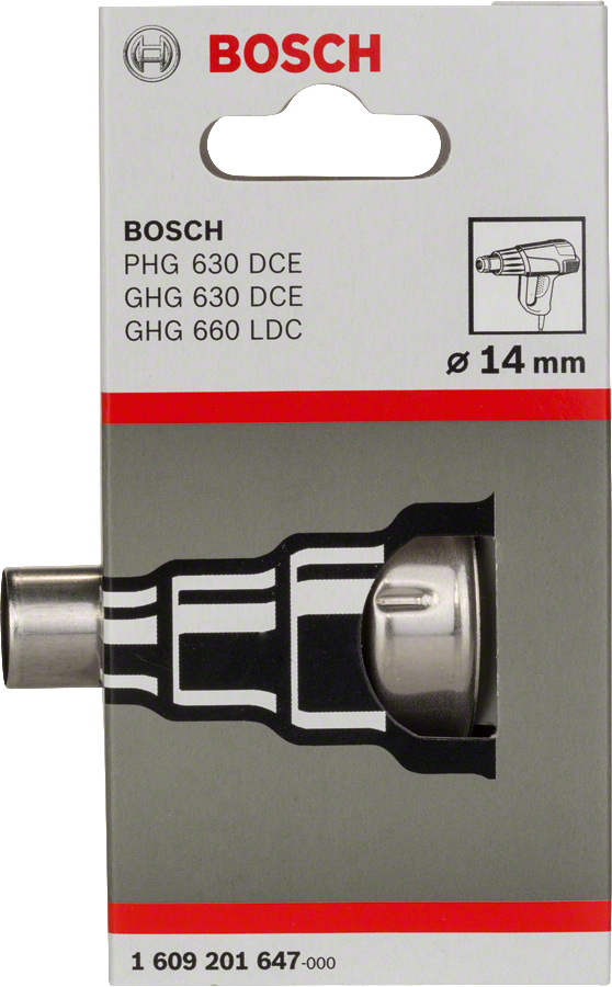 Đầu nối giảm đường kính 14 mm Bosch dành cho súng thổi hơi nóng.