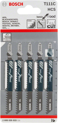 Lưỡi cưa lọng Bosch T 111 C 3mm gỗ.