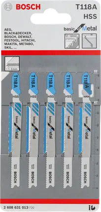 Lưỡi cưa lọng Bosch T118A 3/8″ kim loại.