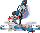 Máy cưa góc trượt Bosch GCM 12 SDE có lưỡi cưa dài 305 mm.