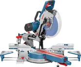 Máy cưa góc trượt Bosch GCM 12 SDE có lưỡi cưa dài 305 mm.