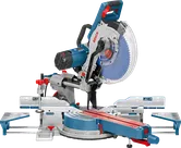 Máy cưa góc trượt Bosch GCM 12 SDE có lưỡi cưa dài 305 mm.