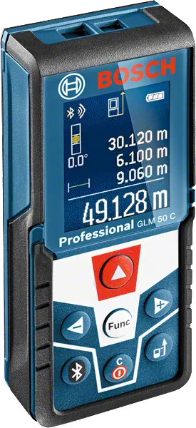 Máy đo laser Bosch GLM 50 C có màn hình kỹ thuật số.