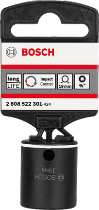 Đầu khẩu Đầu tuýp va đập Bosch 19mm 3/8″.