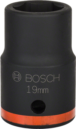 Đầu khẩu Ổ cắm điện Bosch 19mm có vòng màu cam.