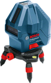 Máy cân bằng laser Bosch GLL 3-15 X có chân đế ba chân.