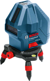 Máy cân bằng laser Bosch GLL 3-15 X có chân đế ba chân.