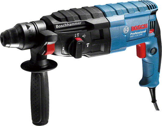Máy khoan búa quay Bosch GBH 2-24 DRE có tay cầm bên hông.