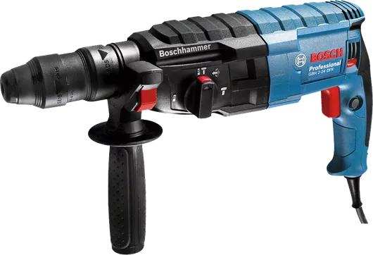 Máy khoan búa quay Bosch GBH 2-24 DFR có tay cầm bên hông.